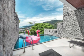 Patong Villa1：3卧泳池别墅【两个海景房】 近班赞江西冷海滩【中文管家】提供摩托车